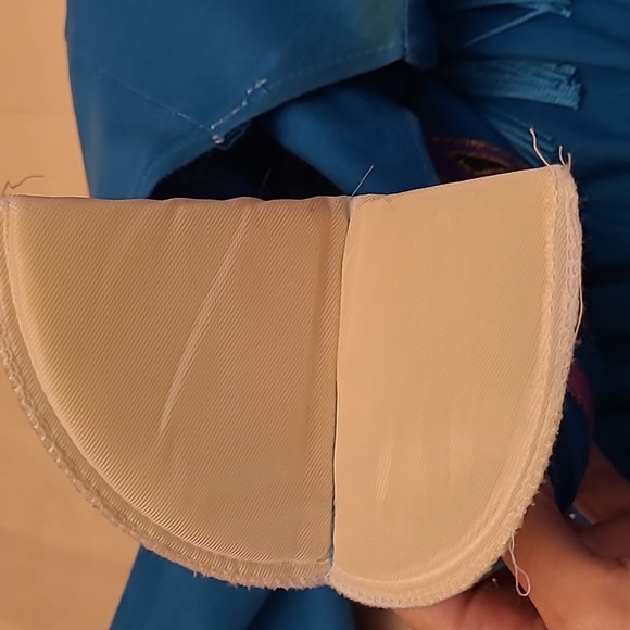 VTG 1980s SASSA Bold Bright Blue Gemstone Westernwear Fringe Dress with Pockets - Picture 12 of 17